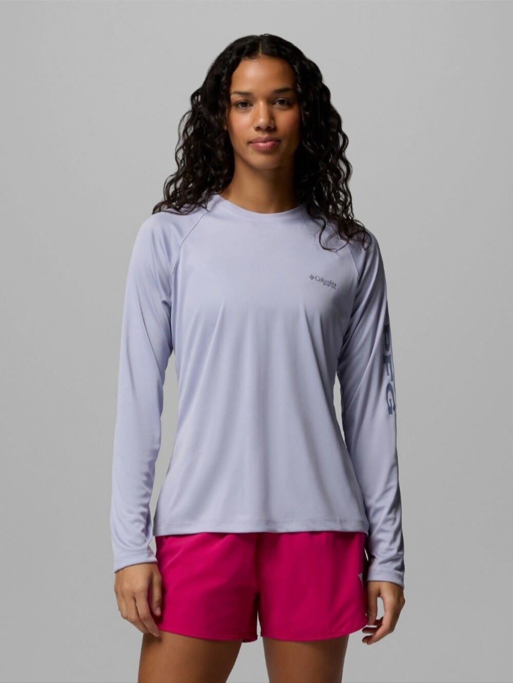 Columbia PGA Long Sleeve Performance Sun Tee in Lavender Blue ( T81)